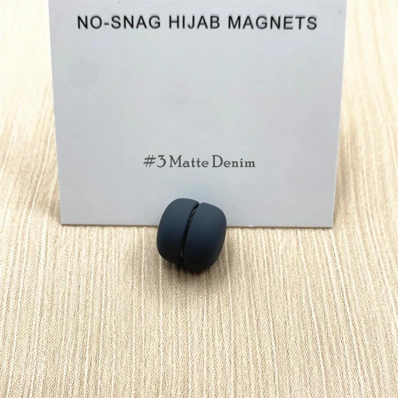 Creative Macaroon Style Magnetic Buttons Scarves Pins Kerchief Pins Shawl Holder Woman Clothing Accessories