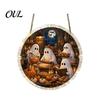 Indoor Outdoor Holiday Display Halloween Acrylic Puzzle Sun Catcher, DIY Spooky Suncatcher Kit, Party Hanging Adornments Gothic Stained Glass