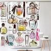 Scarpe e Borse Cosmetiche alla Moda Tenda da Doccia Stampa Ragazza Moderna Arredamento Casa Tenda Tessuto Poliestere Tenda da Bagno con Ganci