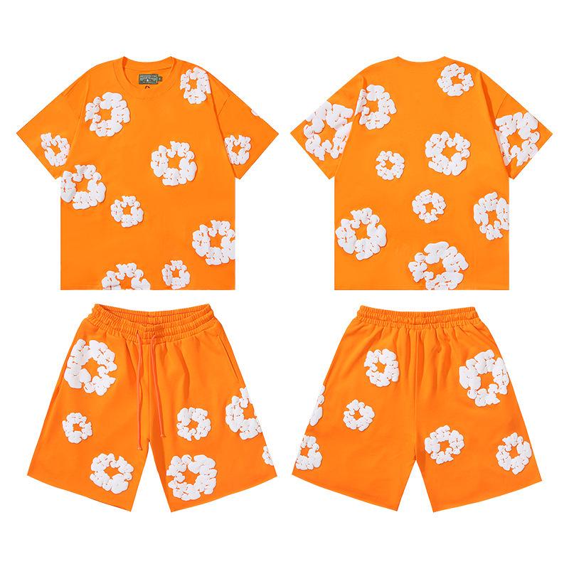 Mehrfarbiges Frühjahrs-Kapok-Schaumstoffdruck-Unisex-Freizeitset