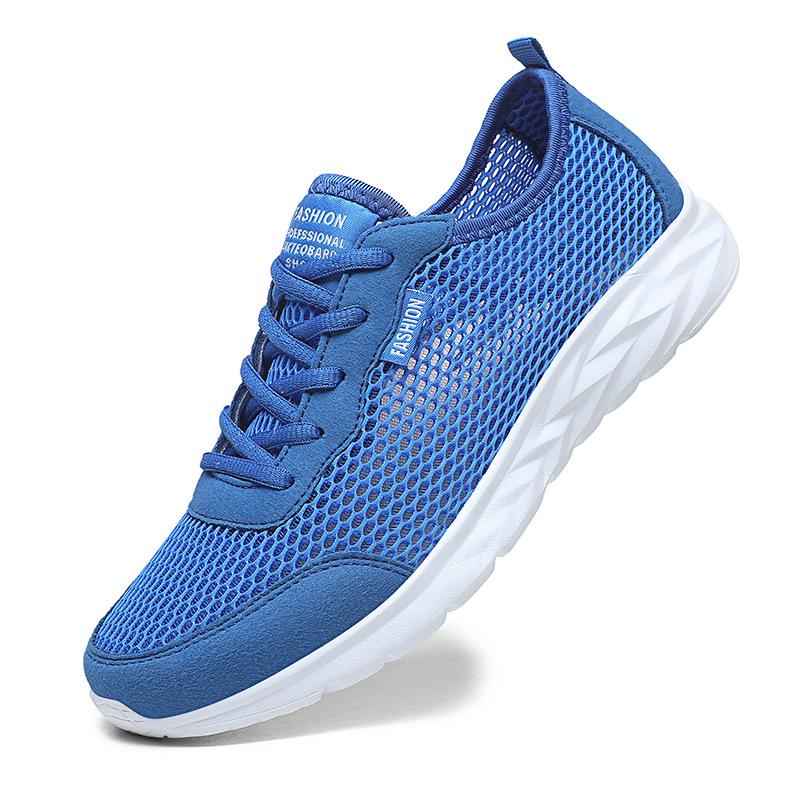 Summer Mesh Hollow Shoes Lightweight Breathable Sports Casual Shoes Large Size Travel Running Shoes