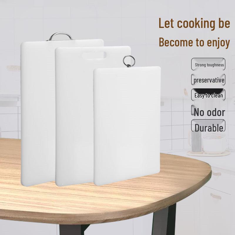 Thickened PE Plastic Cutting Board with Hook for Fruit, Vegetables, and Baby Food.