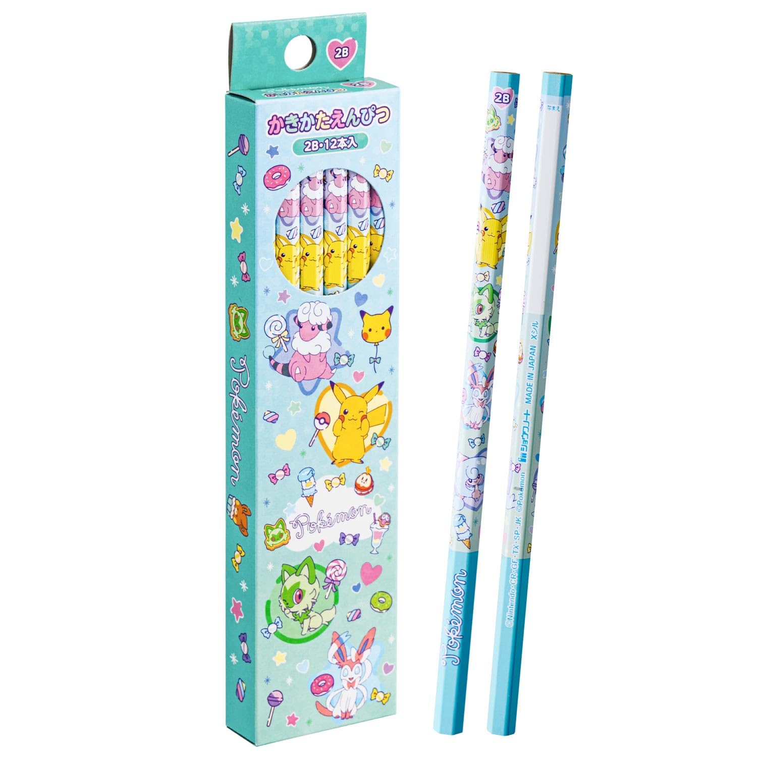 Showa Note Writing 12 Hexagonal 452729016 Pokémon Pencils, 2B, pencils, barrel,