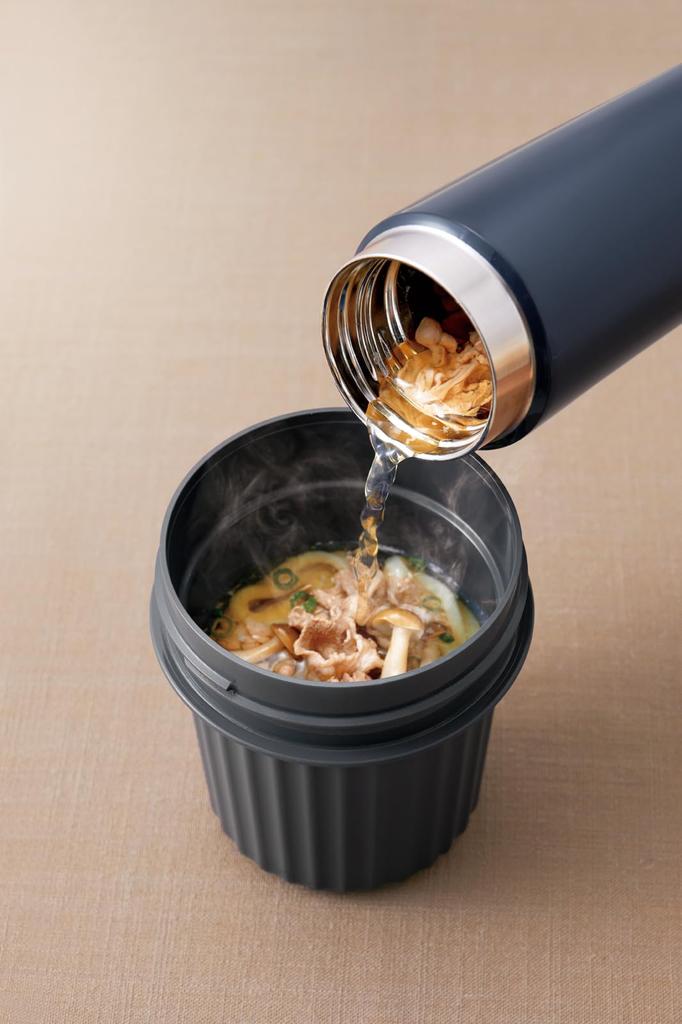 Thermos NVY Noodle for both hot and cold lunches JEC-1000 Container, Navy,