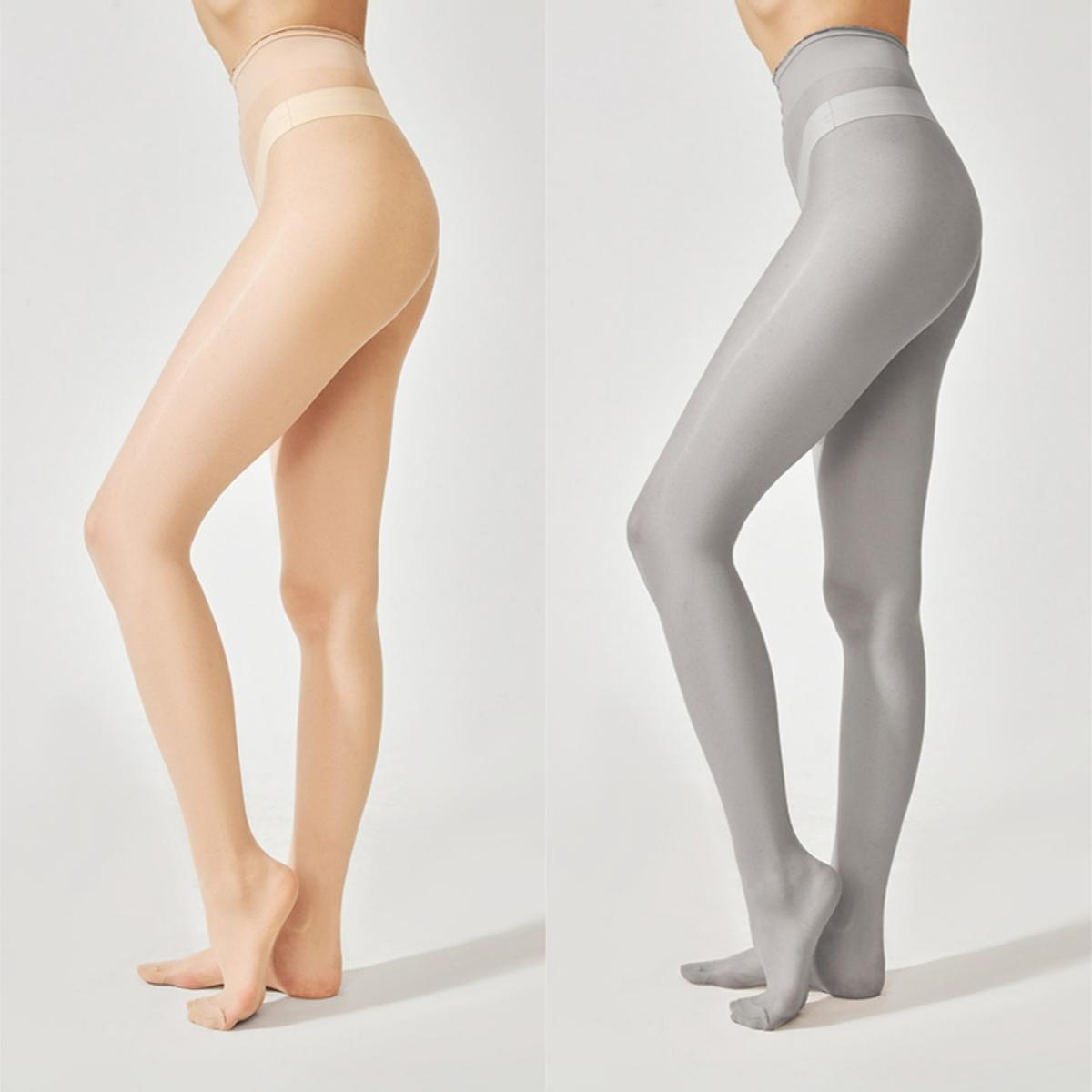 Damen 0,01 mm Ultra Dünne Zarte Strumpfhosen Atmungsaktiv Hautfreundlich Schlankmachend Geruchshemmend Transparent Sommer Tägliche Strümpfe One Size beige
