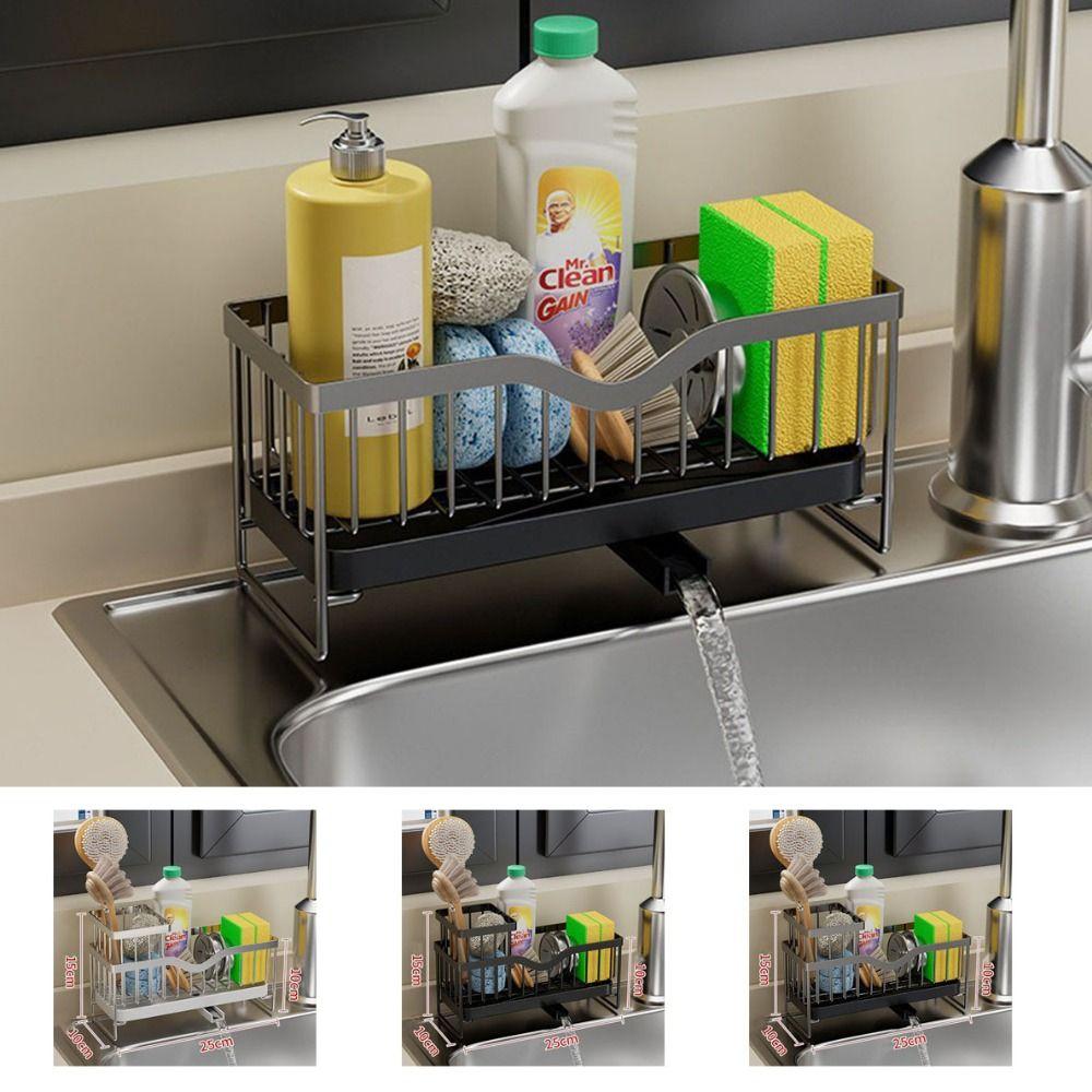 Waterproof Stainless Steel Sponge Holder Moisture-proof Sink Drain Rack  Countertop