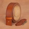 Men's Washed Retro Cowhide Leather Belt with Pin Buckle - Versatile and Casual