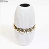 Creativity Tower Shape Gold-plated Ceramic Vase Artificial Flowers Decorative Flower Arrangement Desk Decoration Floral Vases