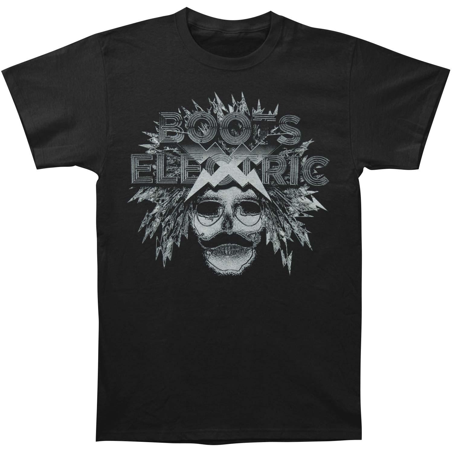 

Men s Boots Electric Lightning Skull T-Shirt Mens Womens Tees Top Black M