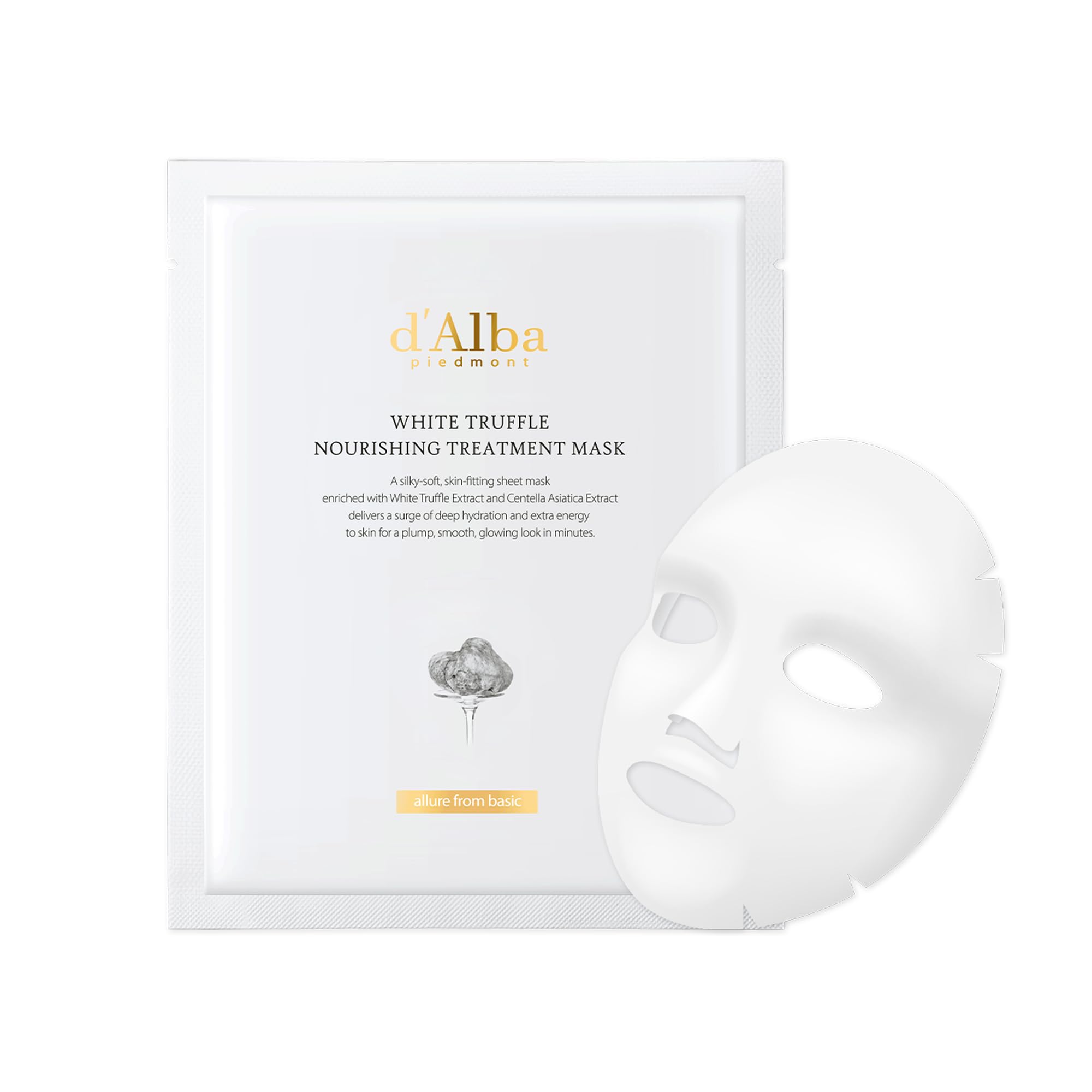 

d Alba Питательная маска-пленка с белым трюфелем 1 коробка (5 листов) Увлажняющий уход Пакет-маска Увлажняющий уход