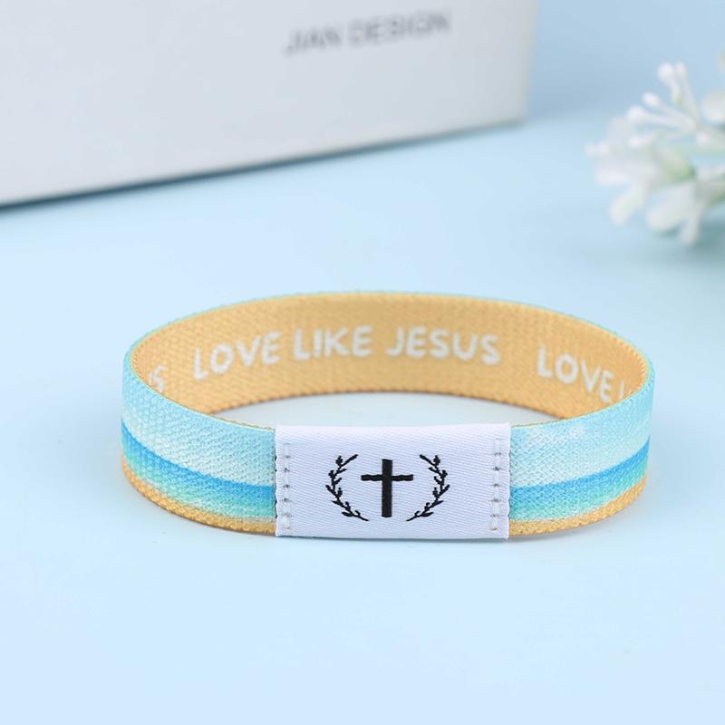 Wearable Bible Bracelet Religious Bracelets Christian Daily Bible Verse Bracelet With Nfc Rfid Elastic Wristband
