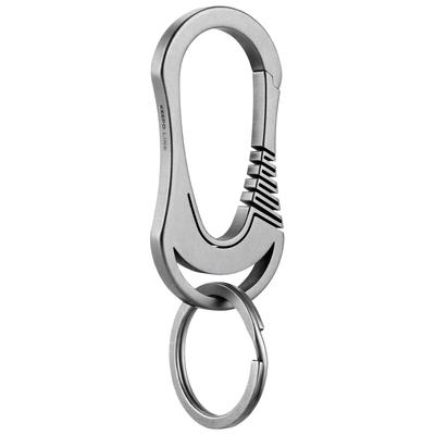 Titan-Karabiner-Schlüsselanhänger - EDC-kompatibler Schlüsselring Modell OLM01 (Gunmetal Grau)