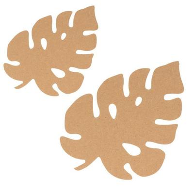 2 Wooden Monster Leaves 15/25 Cm