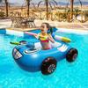 Children Inflatable Car Pool Floating Toy Portable Swimming Ring Summer Water Entertainment Toy