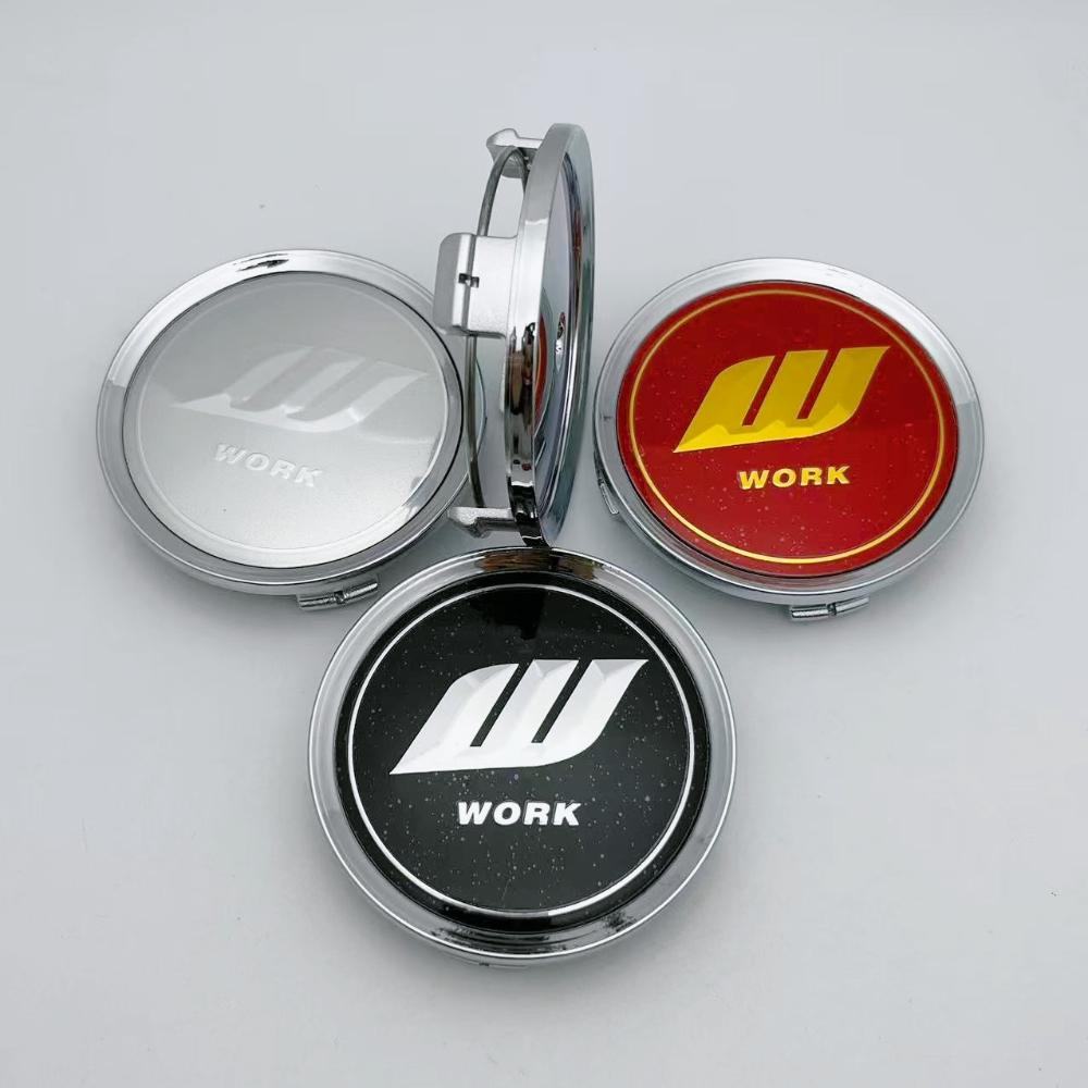 4pcs 75mm 70MM W Work Logo Emblem Badge Car Wheel Center Caps Wheel Hubcaps Hub Center Cover Replace Car Styling Accessories