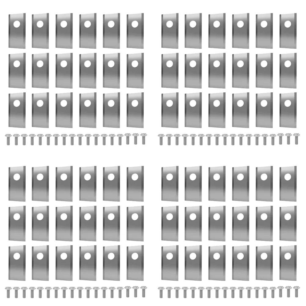 90-18x Lawn Mower Cutting Blade Set Stainless Steel Mower Cutter Blade Single Hole Lawn Mower Blade for Worx Landroid Lawn Mower
