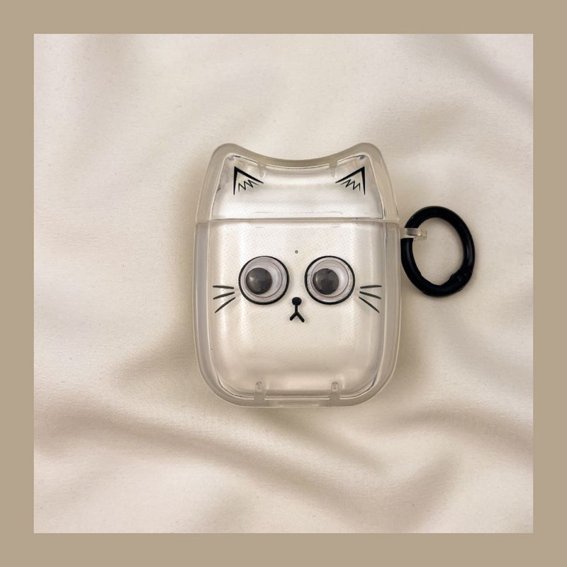 

Чехол для Airpod3 для Apple Pro Чехол для наушников Второе поколение Беспроводной Bluetooth Третье поколение Aipods2 Поколение Airpodpro Четвертое поколение Пять 5 AirPods 4 [Fun stereo eyes cat] send Hook