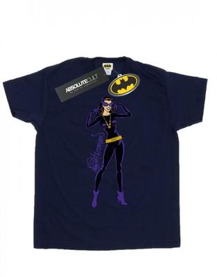 Womens/Ladies Catwoman Happy Pose Cotton Boyfriend T-Shirt
