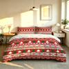 Christmas Duvet Cover Set 3Pcs Nordic Knit Tree Reindeer Snowflake Print Soft Microfiber Bedding with Pillowcases