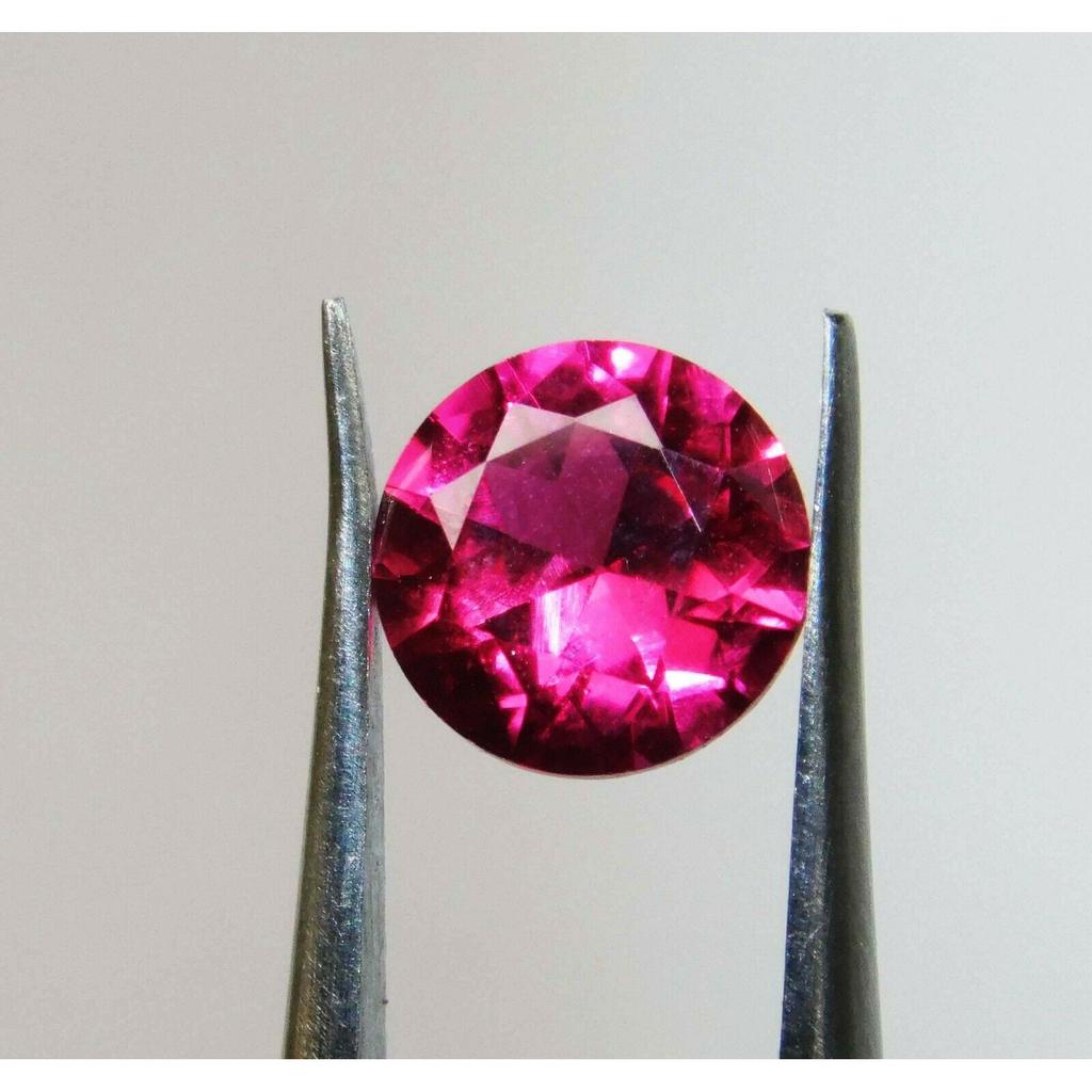 1 Ct Natural Red Ruby CERTIFIED Unique Round Diamond Cut Burmese Loose Gemstone MQ-84 00B