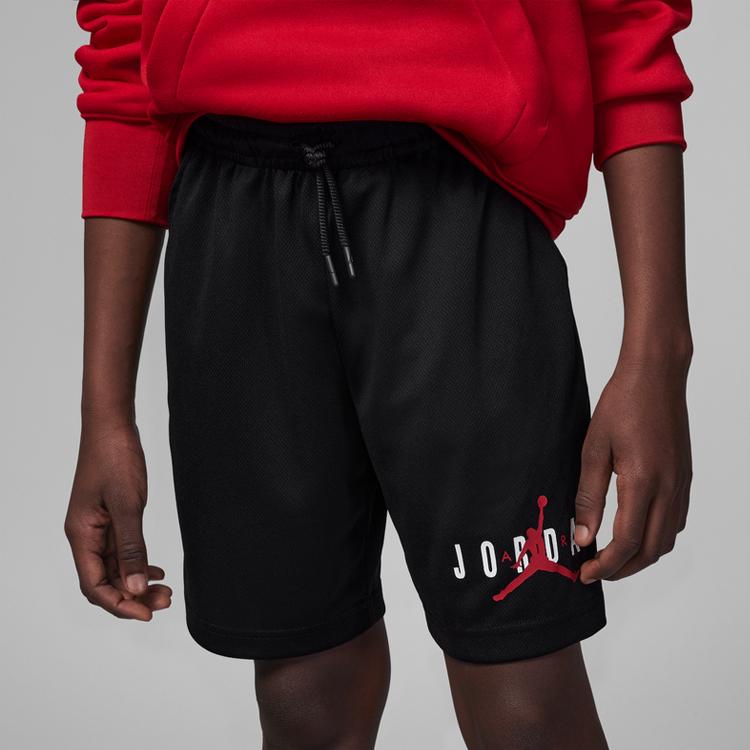 Jordan Kids Essentials Letter Logo Print Drawstring Shorts Kids Bottoms Black FJ5091-010