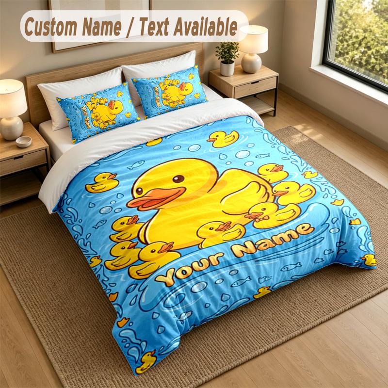 Adventure Journey Theme Personalized 3Pcs Bedding Set Custom Text & Name 1 Sheet 2 Pillowcases Household Bedding 1pc