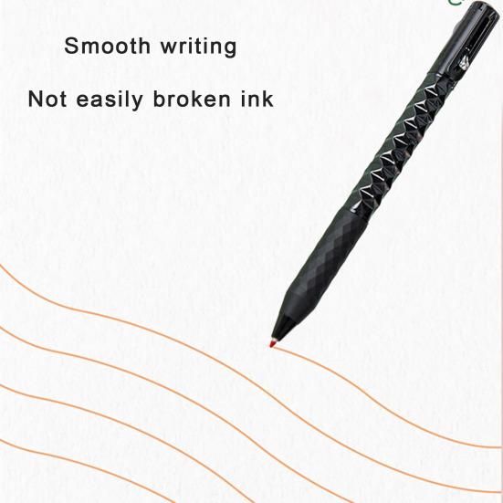 Geometric Deformation Gel Pen 0.5mm Fine Point Writing Pen with Silicone Grip Quick Dry Black Ink Pen Stationery