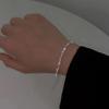 S925 Sparkling Screw Chain Bracelet – Flexible Movement, From Korea