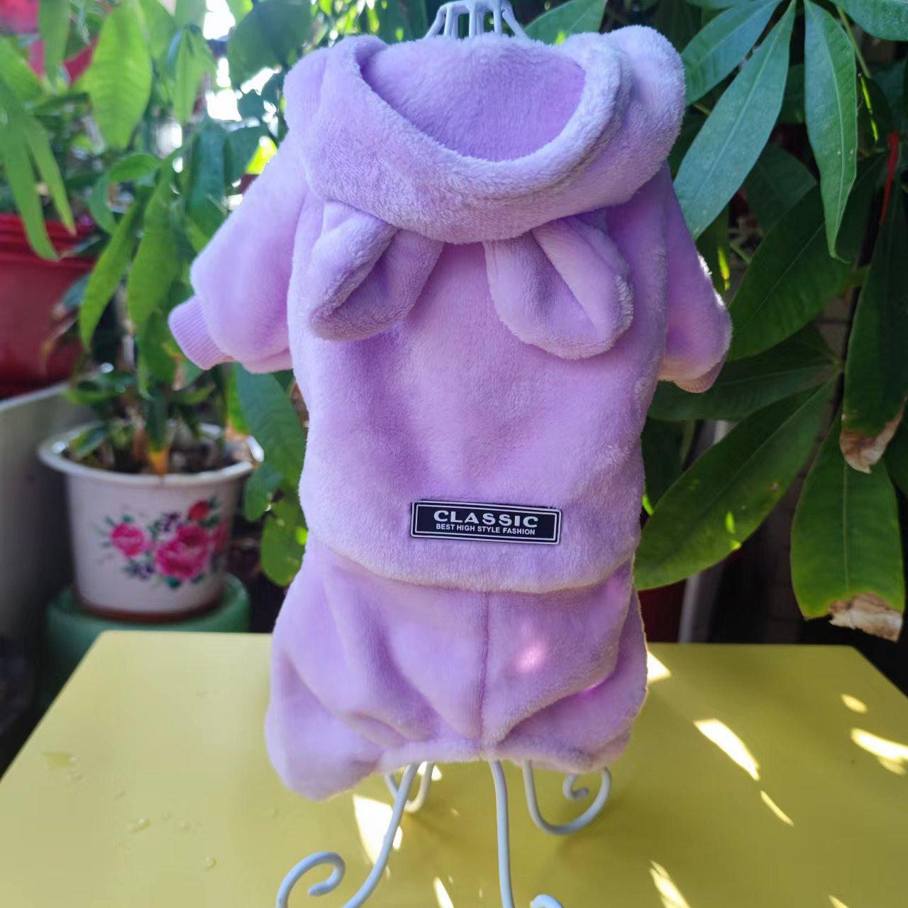 

Одежда для собак Осень и зима фланелевая одежда на четырех лапах Маленькая и средняя собака Тедди кошачья шерсть XXL