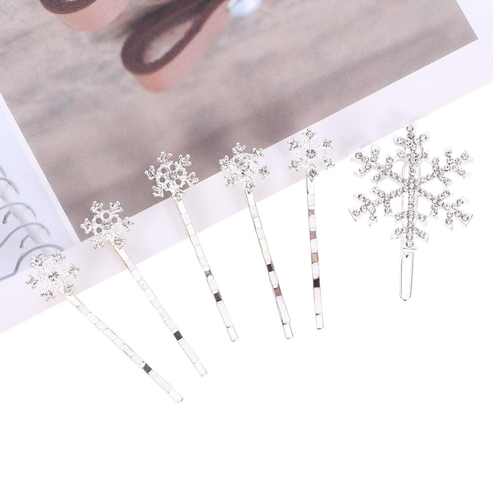 Gift Princess Barrette Comb Fashion Snowflake Hairpin Jewelry Crystal Hair Clip