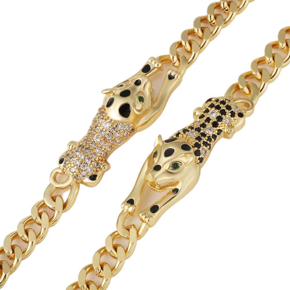Nieuwe Europese en Amerikaanse Hip Hop Cubaanse Ketting Jaguar Armband Ketting Armband