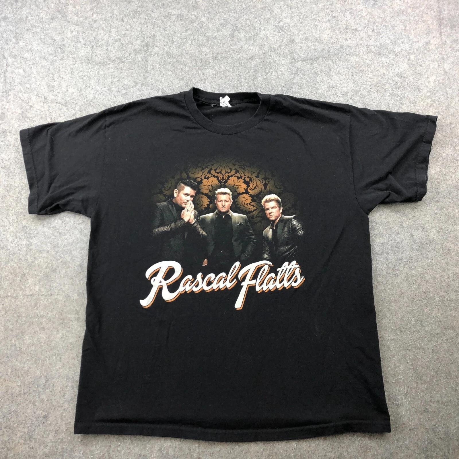 

Rascal Flats Shirt Mens XL Riot Tour 2015 Crew Neck Short Sleeve Black 3XL