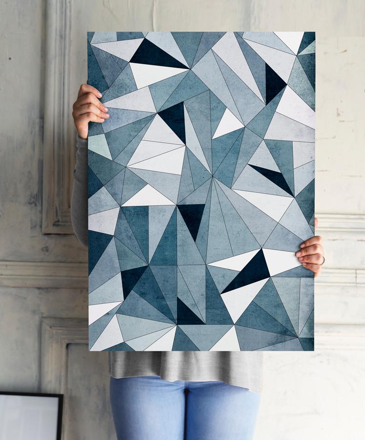 Poster Triangles Abstract Geometry