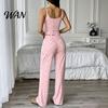 Sweet Floral Lounge Clothes for Weekend Women Pajamas Set with Print, Sleeveless U Neck Lightweight Sleep Sets Vacation Camisole And Pants,