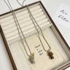 Neuer gefleckter Tigerauge-Stein Pilz Anhänger Lange Vielseitige Schlüsselbein Kette Halskette für Damen Nische Exquisite Accessoires