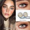 FreshLady Colored Contact Lenses 14.0mm Soft Yearly Lens 1 Pair – Light Brown / Dark Brown / Grey / Silver Grey for Daily, Party