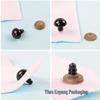 Threaded Black Beady Eyes for Plush Toy Dolls - DIY Plastic Eyeballs