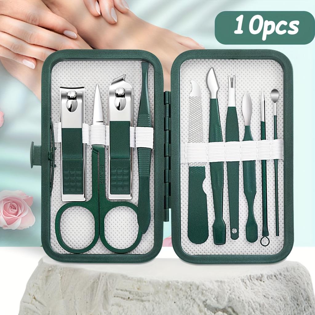 Xiaomi Stainless Steel Nail Clippers and Pedicure Set for Green Nails and Toenails Beauty Tools, Professional Manicure Trimming Kit