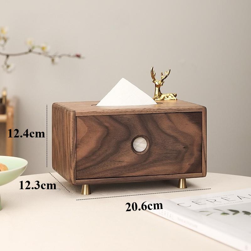 Solid Wood Tissue Box Paper Storage Boxes Wooden Napkin Box Handkerchief Organizers Bedroom Table Decoration Kitchen Accessories