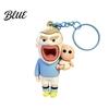 Backpack Charm Accessory Cartoon Football Player Keychain Pendant Big Mouth Man Handbag Hanging Decoration Charm Bag Decorative Accessory,