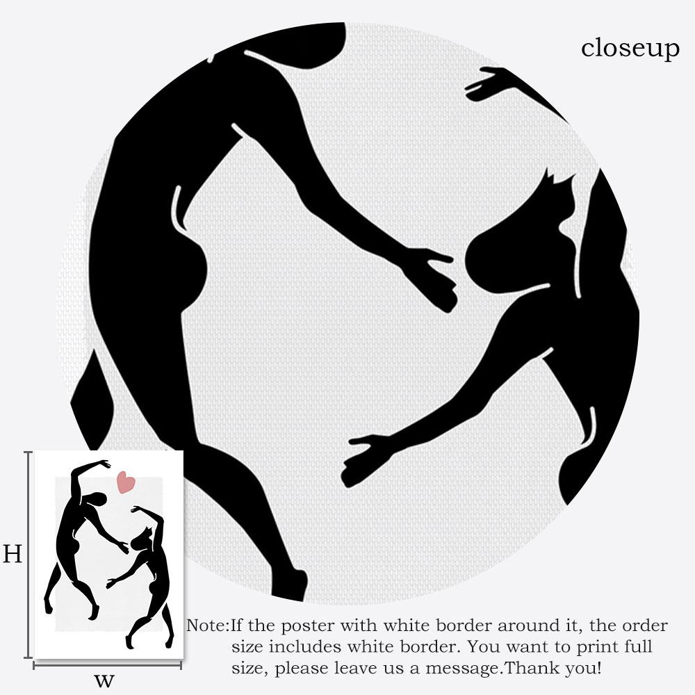 Abstract Dancer Minimal Poster Female Face Line Art Print Black White Canvas Painting Nordic Wall Picture Living Room Home Decor