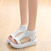 Summer New Round Toe Hand-woven Platform Heightened Non-slip Comfortable Versatile Soft Sole Women's Sandals