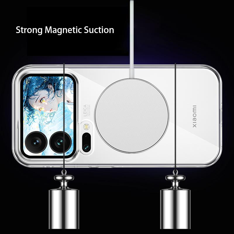 For Xiaomi 17/17 Pro/17 Pro Max Case Magsafe Clear Non-Yellowing Skin Friendly Screen Lens Protection Rigid Soft Grip Cover