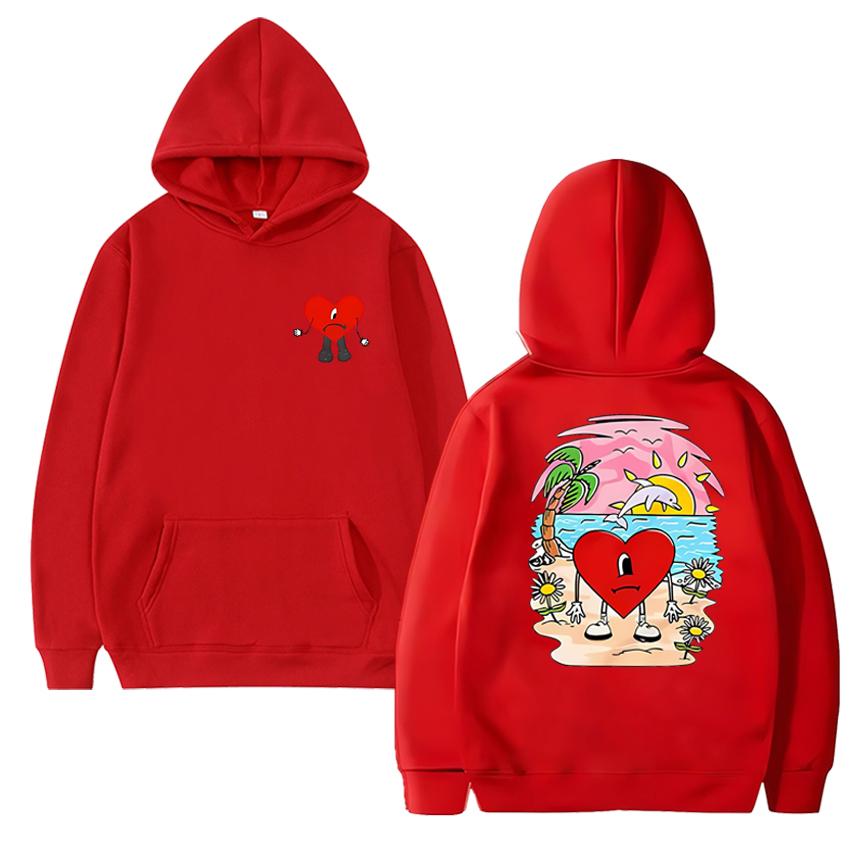 Rapper Bad Bunny Un Verano Sin Ti Double Sided Graphics Hoodies Men Women Harajuku Fashion Sweatshirt Unisex Fleece Pullovers