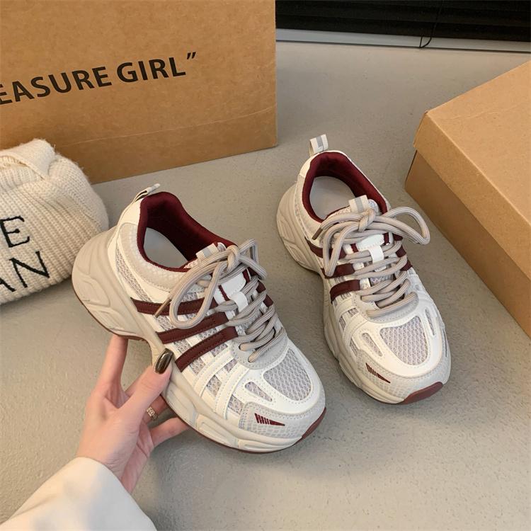 Summer New Women's Casual Thick-soled Sports Shoes Mesh Breathable Trainers Ladies Shoes Female Sneakers for Women Basket Tenis