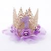 1Pc Baby Girl Happy Birthday Party Hats Kids One Year Flower Princess Crown Headband Baby Shower 1St Birthday Decor Party Supply