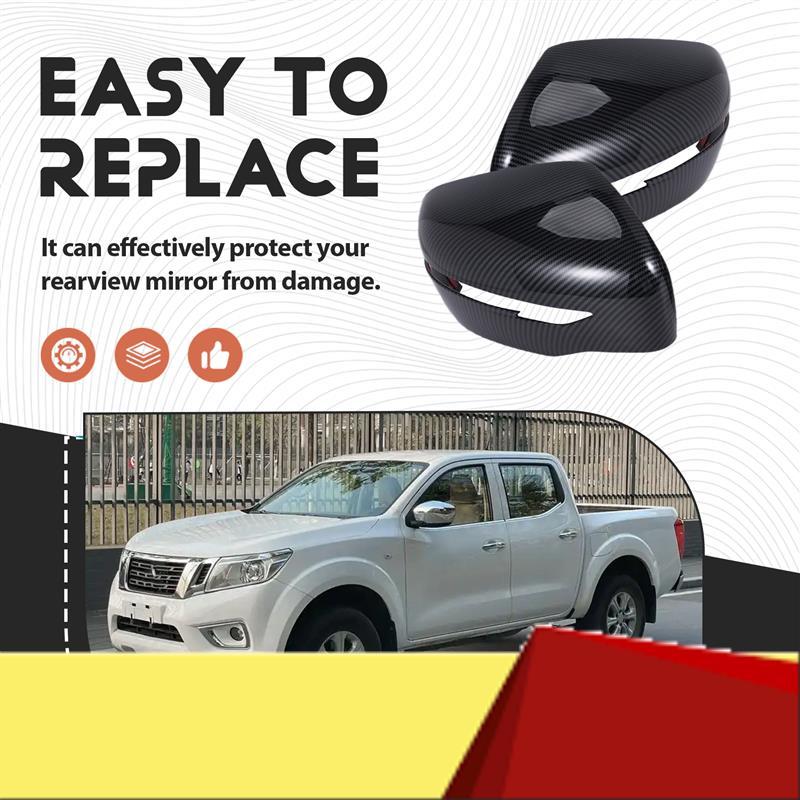 Car Rear View Mirror Cover Side Mirror Cap For Nissan Navara NP300    -M53K