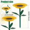Large Capacity Floral Bird Feeder Standing Wild Bird Bath Tray Garden Yard Decoration All Weather Seed & Water Station
