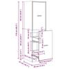 Apothecary Cabinet with Antique Wood Look 30 x 41 x 118 cm Engineered Wood