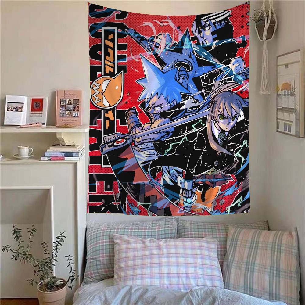 Classic Anime Soul Eater Colorful Tapestry Wall Hanging Bohemian Wall Tapestries Mandala Wall Hanging Sheets